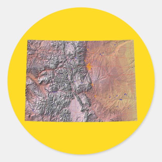 Colorado Map Sticker (Front)