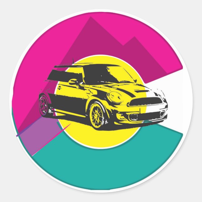 Colorado MINI Classic Round Sticker (Front)