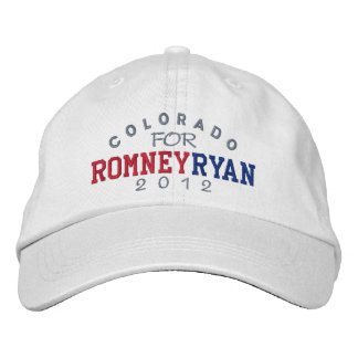 Colorado Mitt Romney Paul Ryan 2012 Embroidered Hat