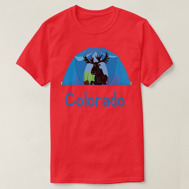 Colorado Moose Camping Wildlife Camping  T-Shirt (Design Front)
