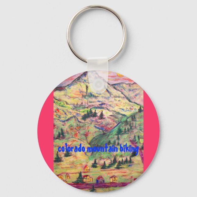 colorado mountain biking key ring (Front)