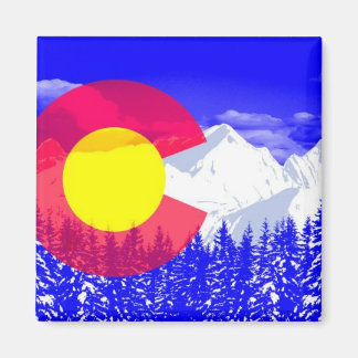 Colorado Mountain Flag Magnet