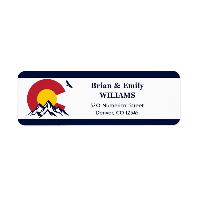 Colorado Mountain Flag Name City Street (Front)