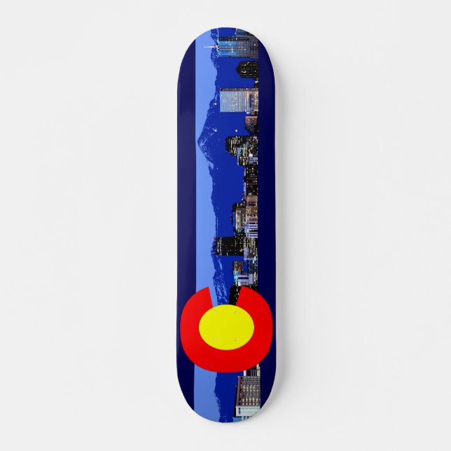 Colorado Mountain Flag Skateboard (Front)