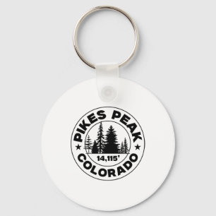 Colorado Mountain Hiking Vintage Pikes Peak Key Ring