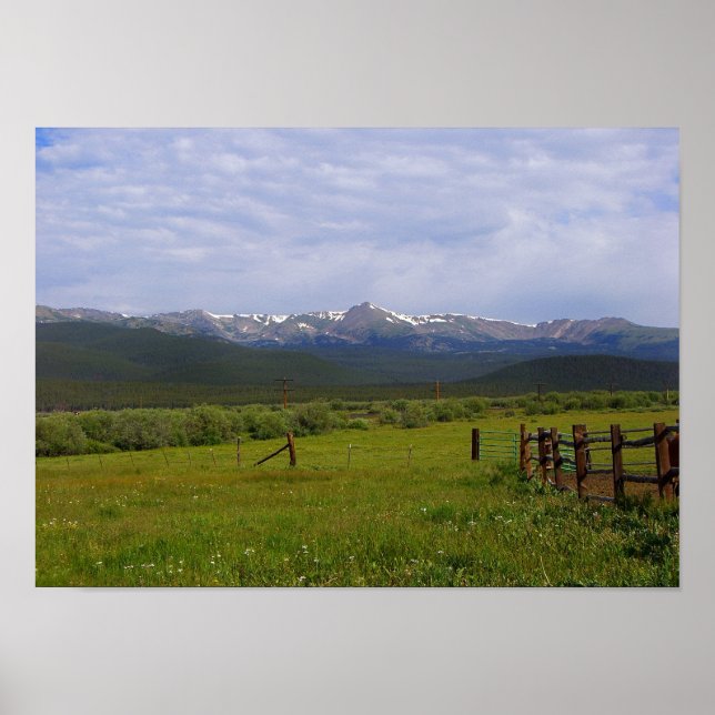 Colorado Mountain Horse Pasture Poster (Front)
