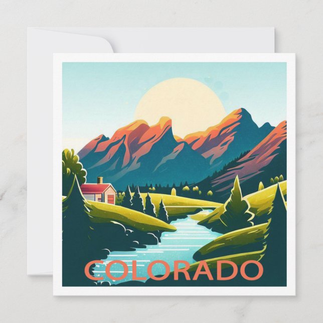 Colorado Mountain Landscape National Park Invitation (Front)