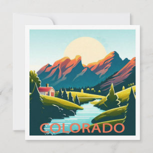 Colorado Mountain Landscape National Park Invitation