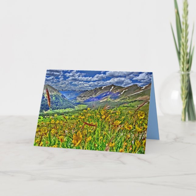 Colorado mountain scenery greeting card (Front)