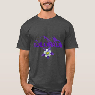 Colorado mountain silhouette Columbine state T-Shirt