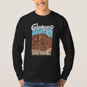 Colorado Mountain State Rocky Mountains Skiing Hik T-Shirt