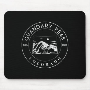 Colorado Mountain State Shape Hiking Quandary Peak Mouse Mat