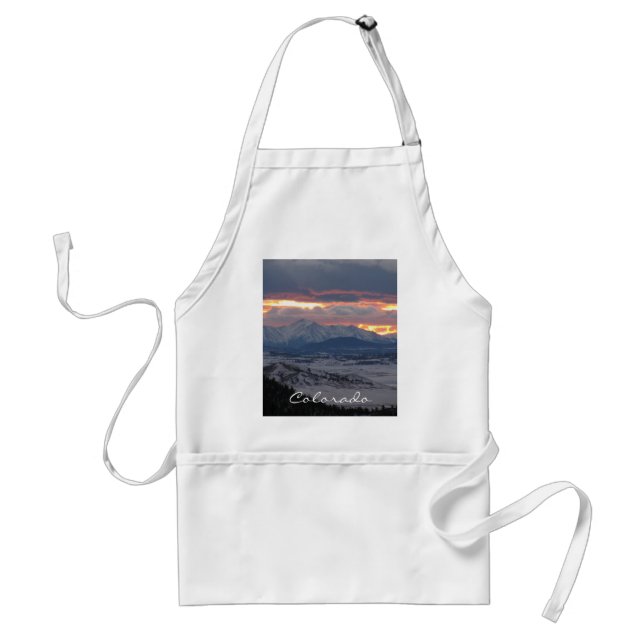 Colorado Mountain Sunset Apron (Front)