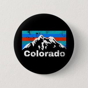 Colorado Mountains 6 Cm Round Badge