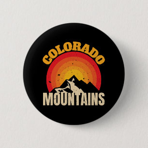 Colorado Mountains 6 Cm Round Badge