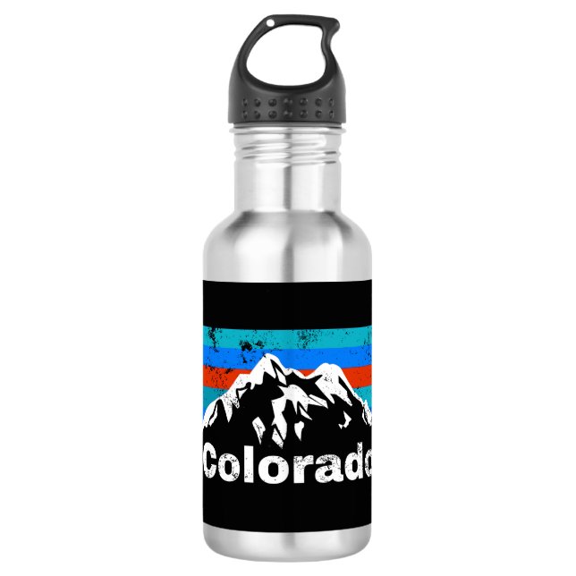 Colorado Mountains 710 Ml Water Bottle (Front)