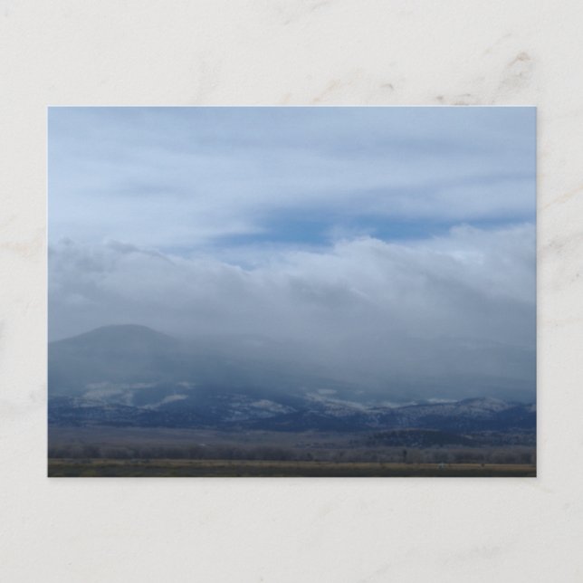 Colorado Mountains In The Clouds Postcard (Front)