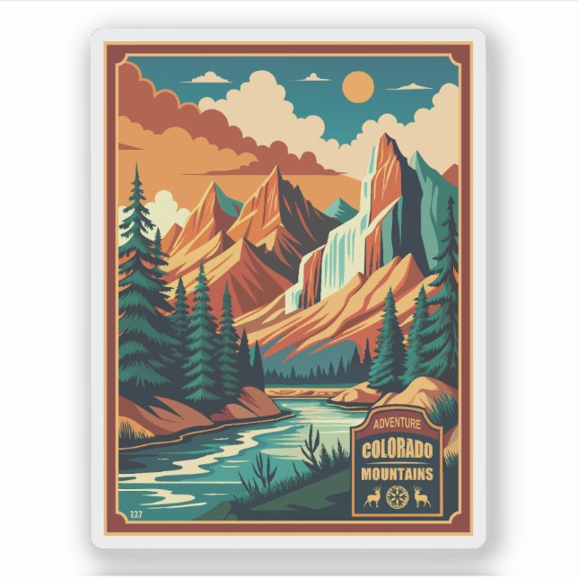 Colorado Mountains Retro Colours (Front)
