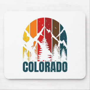Colorado Mountains Retro Mouse Mat