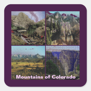 Colorado Mountains Square Sticker