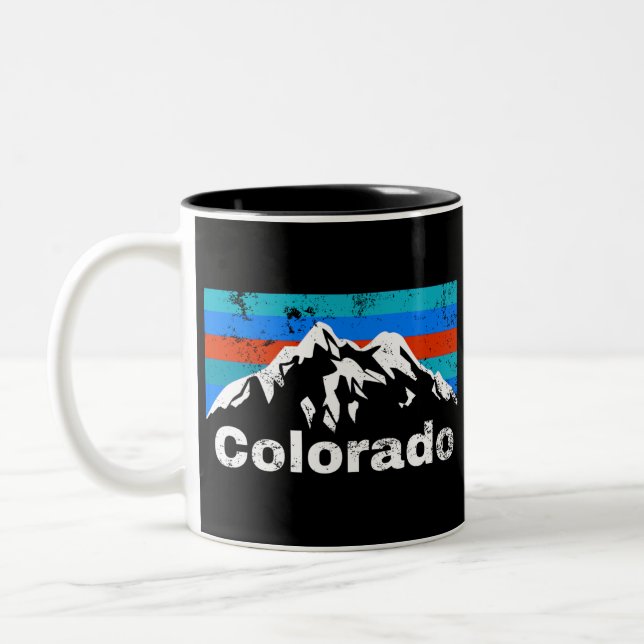 Colorado Mountains Two-Tone Coffee Mug (Left)