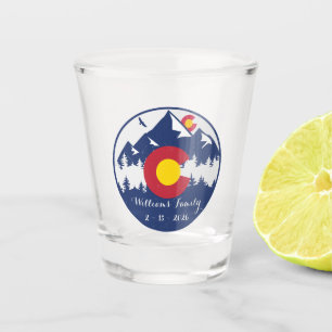 Colorado Mountains Vintage Co Flag Souvenirs Shot Glass
