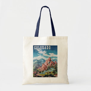 Colorado mountains Vintage Image Tote Bag