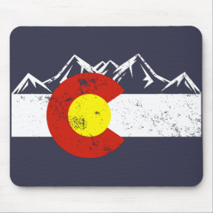 Colorado Mountains Vintage Mouse Mat