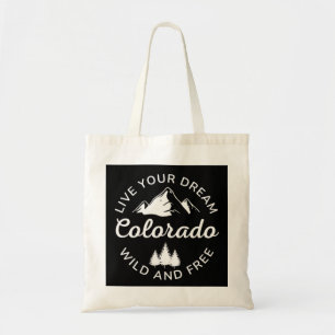 Colorado Mountains Vintage Tote Bag