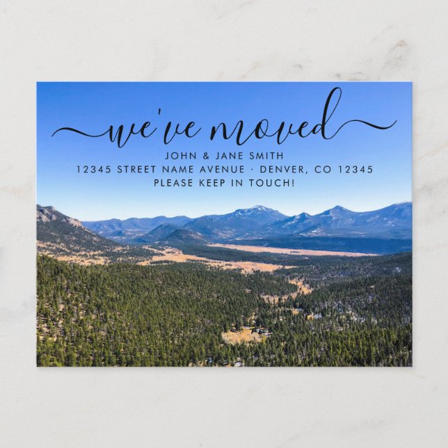 Colorado Moving Announcement Postcard (Front)