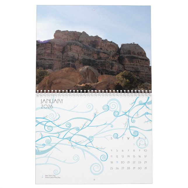 Colorado National Monument Calendar (Jan 2026)