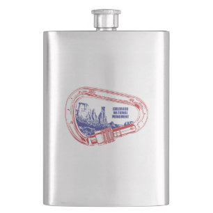Colorado National Monument Climbing Carabiner Hip Flask