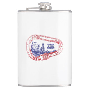 Colorado National Monument Climbing Carabiner Hip Flask