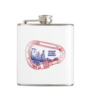 Colorado National Monument Climbing Carabiner Hip Flask