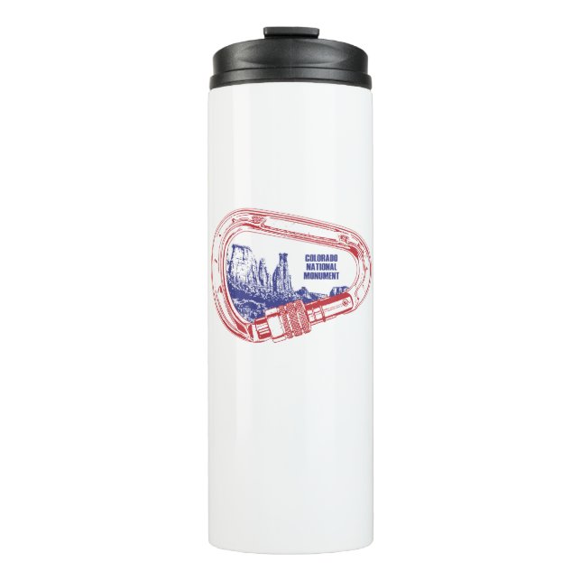 Colorado National Monument Climbing Carabiner Thermal Tumbler (Front)