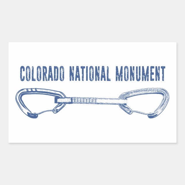 Colorado National Monument Climbing Quickdraw Rectangular Sticker (Front)