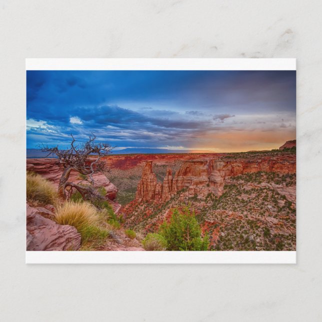 Colorado National Monument Evening Storms Postcard (Front)