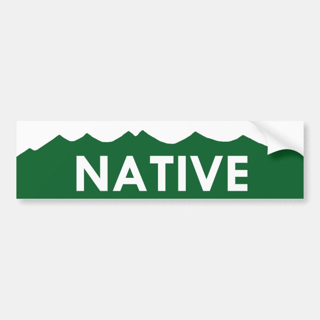 Colorado Native Bumper Sticker (Front)