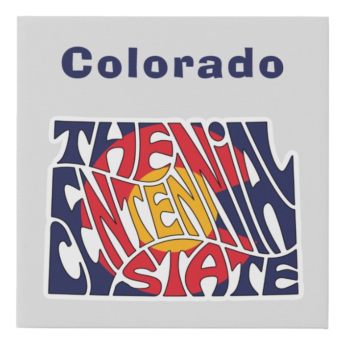 Colorado Nickname Word Art Faux Canvas Print Zazzle.co.uk