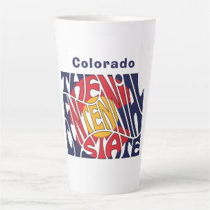 Colorado Nickname Word Art   Latte Mug