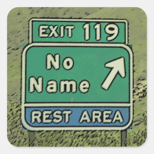 Colorado No Name exit artistic road sign stickers