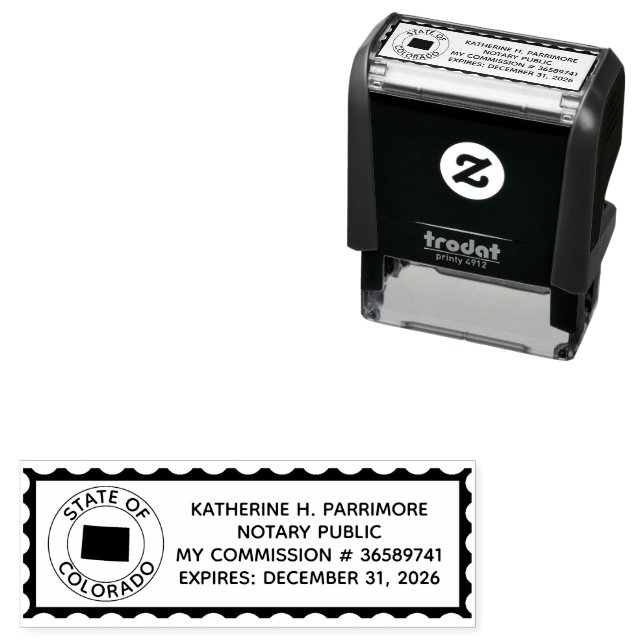 Colorado Notary Public Self Inking Rubber Stamp (In Situ)