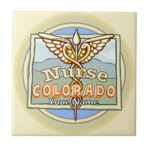 Colorado Nurse Caduceus  Tile