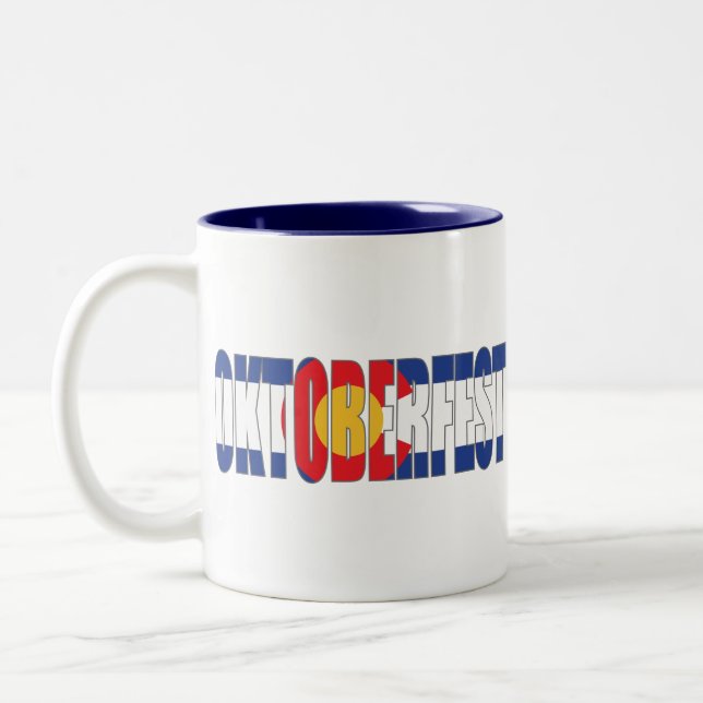 Colorado Oktoberfest Two-Tone Coffee Mug (Left)