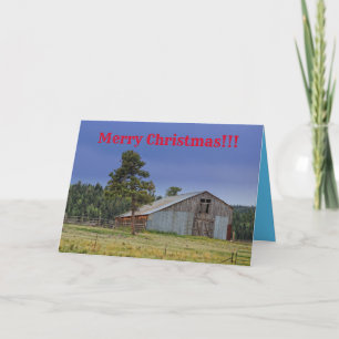 Colorado Old Barn Christmas Card