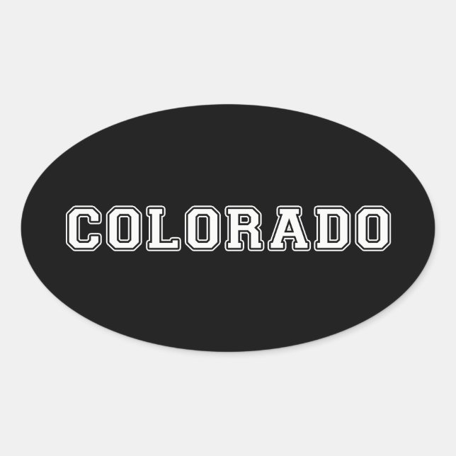 Colorado Oval Sticker (Front)
