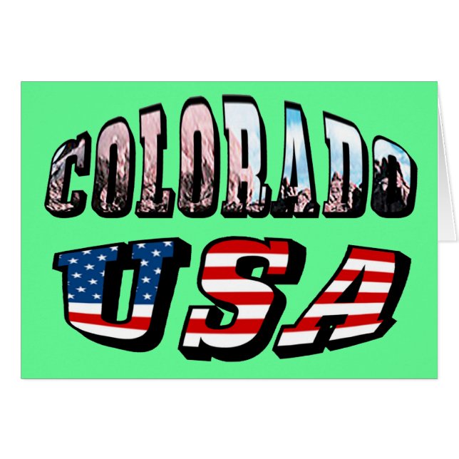 Colorado Picture and USA Text (Front Horizontal)