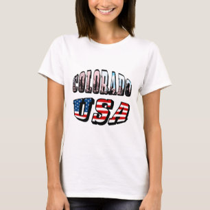 Colorado Picture and USA Text T-Shirt