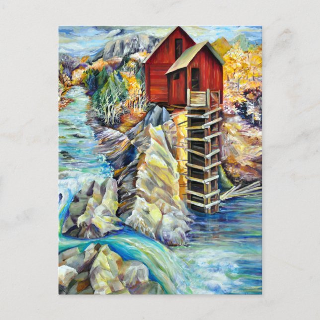 Colorado Picturesque Scenery, Crystal Old Mill Postcard (Front)