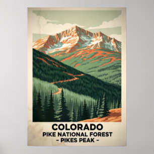 Colorado Pike National Forest - Pikes Peak V01 Poster